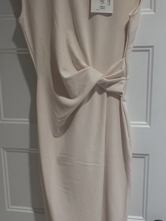 Tanya Taylor Dresses & Skirts - Tanya Taylor Soft Cream Twist-Detail Midi Dress